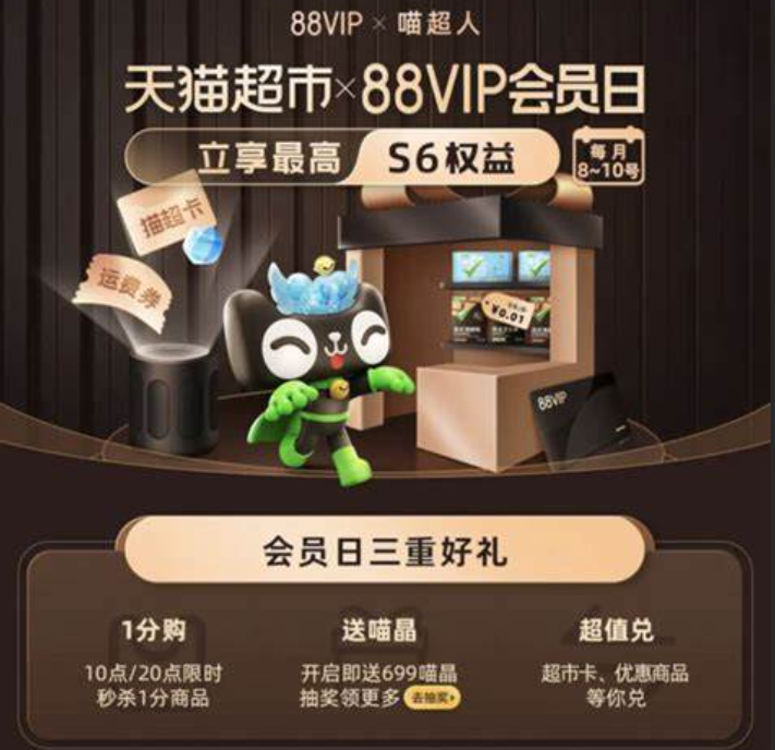 天猫超市88vip是否划算？有何好处？精算师揭秘“闭眼入”三大血赚公式！从年省1200到联名会员白捡620元！