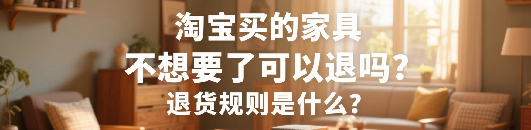 淘宝买的家具不想要了可以退吗？退货规则是什么？淘宝买的家具能退吗？淘宝家具退货新规！7天内无理由退+拒签秒退，这些坑千万别踩！