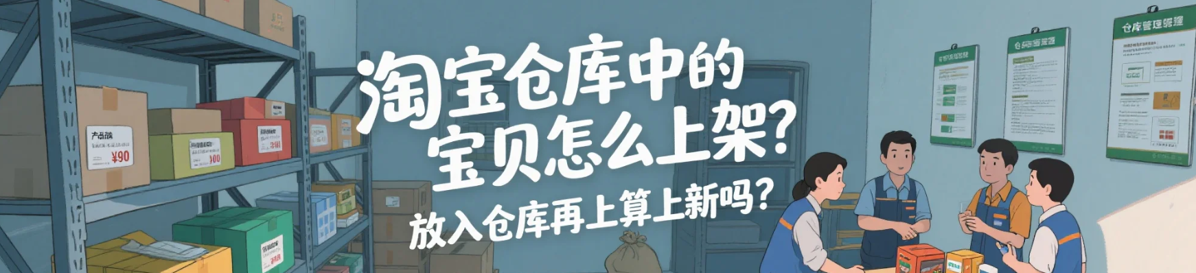 淘宝仓库中的宝贝怎么上架？放入仓库再上架算上新吗？紧急！淘宝仓库商品这样上架=白干？新手必看的5个权重规则（附定时上架技巧）！