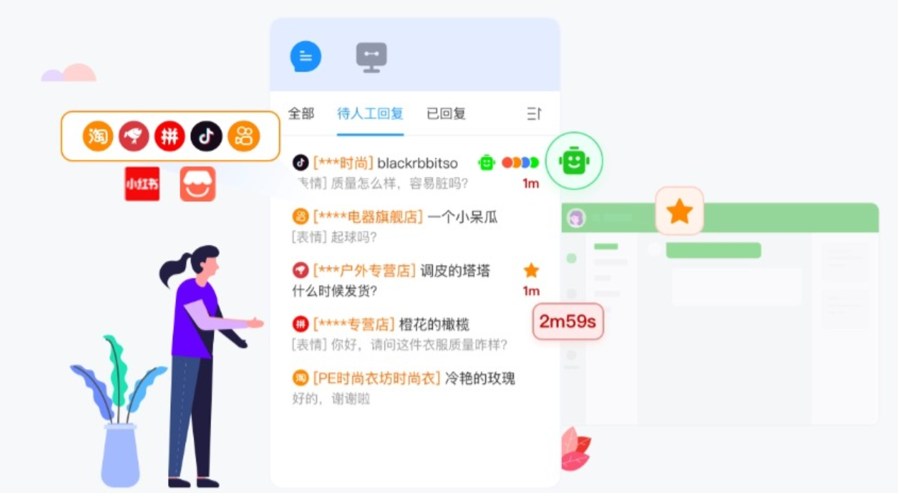 同时接管7大电商平台，客服很头疼！聚合接待如何解决多店铺切换难题？7大平台1个界面搞定！聚合接待系统让客服效率飙升，漏回率直降！