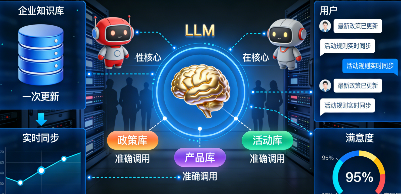 聊天机器人升级LLM后，满意度从75%提升到96%！