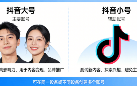 抖音大号和小号有什么区别？小号会影响大号吗？功能相同但运营策略天差地别，实名限制、关联风险、互动技巧一次讲透！